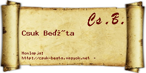 Csuk Beáta névjegykártya