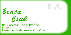 beata csuk business card